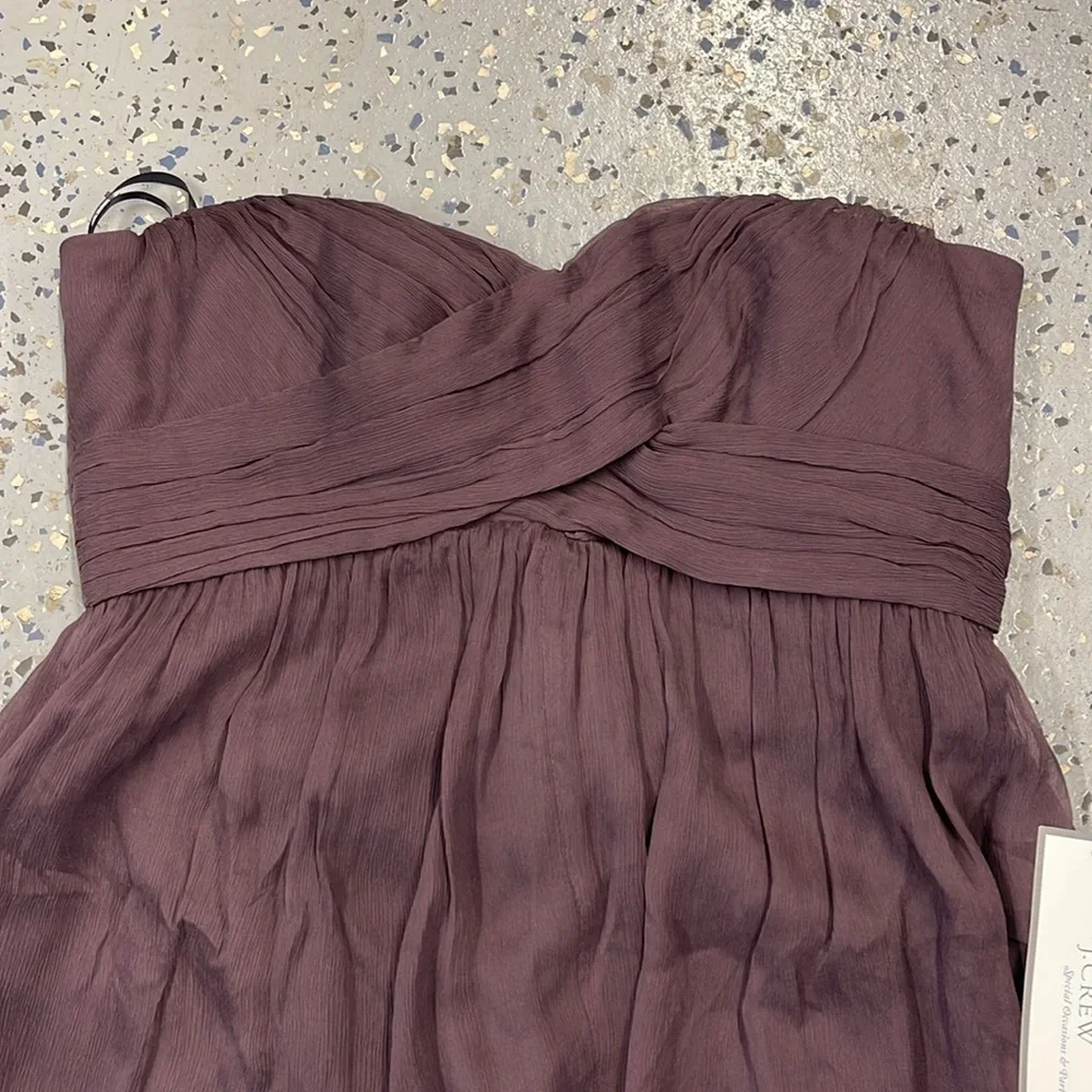 NWT J. Crew Taryn 100% Silk Chiffon Mini Dress Size 4